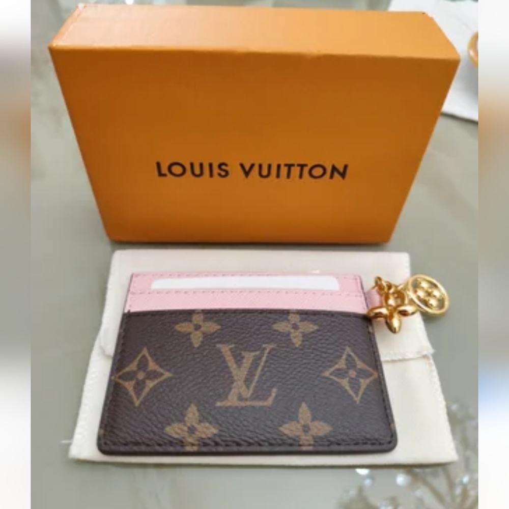 Louis Vuitton Charms Pink and Brown Card Holder - Picture 2 of 12